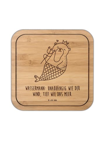 Mr. & Mrs. Panda gläseruntersetzer Wassermann Astrologie mit Spruch in Transparent