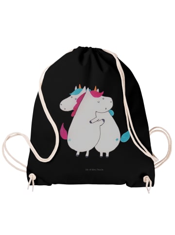 Mr. & Mrs. Panda Säckchen Einhörner Umarmen ohne Spruch in Schwarz