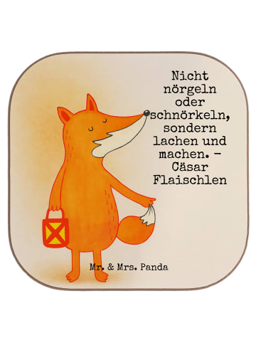 Mr. & Mrs. Panda Untersetzer für Gläser Fuchs Laterne Design mit... in Weiß