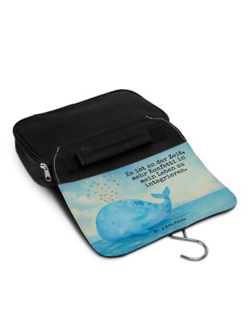 Mr. & Mrs. Panda kosmetiktäschchen Wal Konfetti Design mit Spruch in Weiß