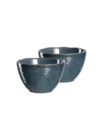 LEONARDO 2er Set Keramikschalen Matera in – ø 15.3 cm in Blau