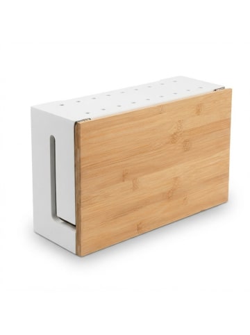 relaxdays Kabelbox in Weiß - (B)32 x (H)11 x (T)22 cm