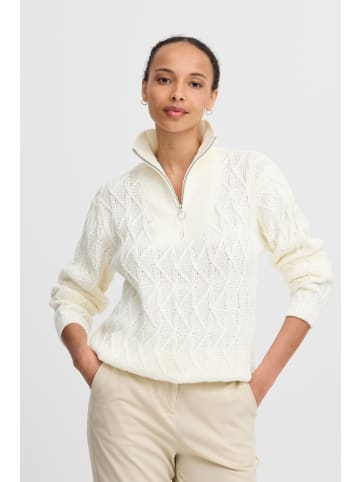 b. young BYOTINKA HALFZIP JUMPER 4 - KNIT Regular fit in Marshmallow