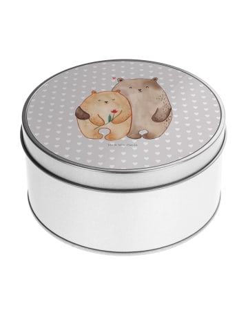 Mr. & Mrs. Panda Erinnerungsbox Bären Liebe ohne Spruch in Grau Pastell