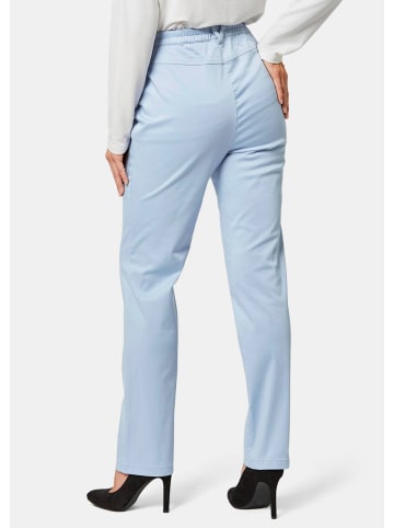 GOLDNER Baumwollhose mit Dehnbund in hellblau