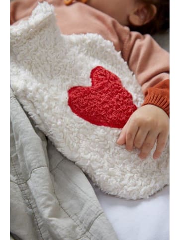 Efie Bio-Wärmflasche, mit rotem Herz, Made in Germany, 1,8 L Größe ca. 37 cm