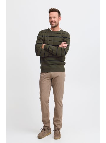 FQ1924 Strickpullover FQKYLE reversed strip crewneck neck 21900702 modischer Langarmpullover in Grün