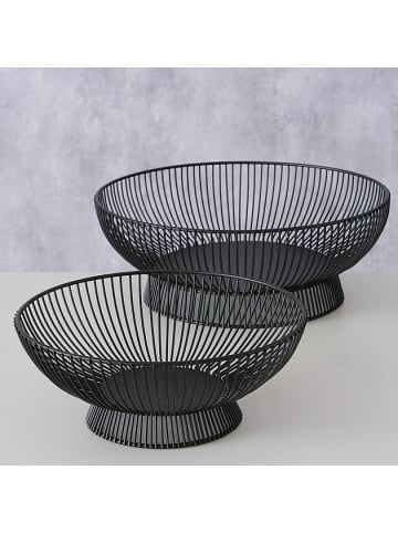 Boltze Obstkörbe aus Metall BALU, 2er-Set in Schwarz