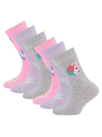 ewers 6er-Set Socken 6er Pack Einhorn in ice pink