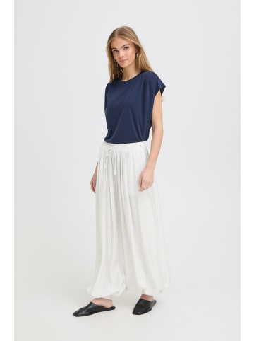 ICHI Casual IHHETTA Loose fit in CLOUD DANCER W. BLUE STRIPE