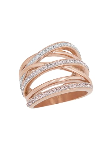 s.Oliver Ring Edelstahl, IP Rose in Roségold