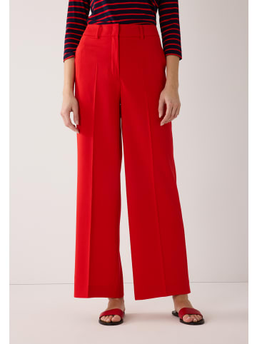 More & More klassische, weite Hose, Bügelfalte in red