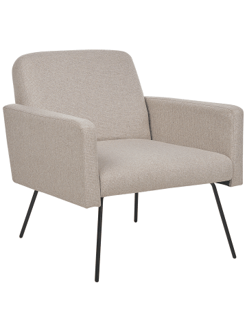 Beliani Sessel NARKEN in Beige/Schwarz - (W) 72 x (H) 77 x (L) 76 cm