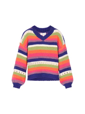 IZIA Sweater in blue multicolor