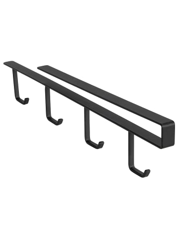 Wenko Schrankeinsatz, Becherhaken, 4 Haken in Schwarz, (B) 1,5 x (H) 7 x (L) 33 cm