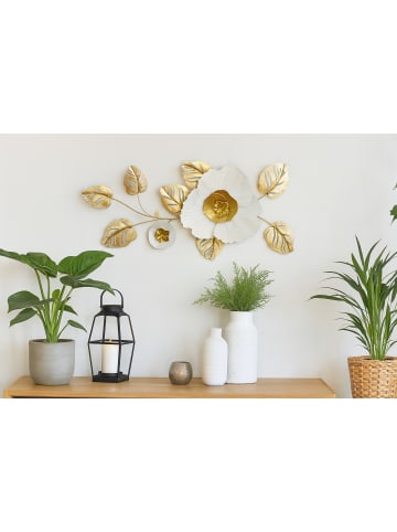 möbel-direkt Wanddekoobjekt Floral in creme/gold