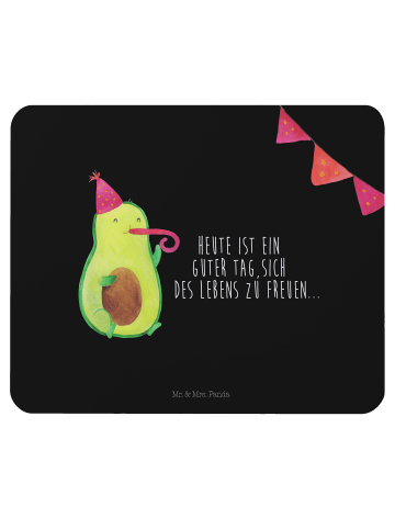 Mr. & Mrs. Panda Mauspad Avocado Party mit Spruch in Schwarz