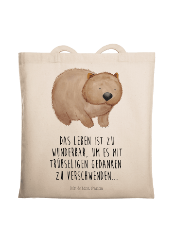 Mr. & Mrs. Panda Tragetasche Wombat mit Spruch in Creme