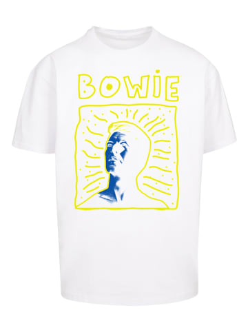 F4NT4STIC Heavy Oversize T-Shirt David Bowie Rock Music Band 90s Frame in weiß