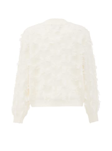 Swirly Damen Strickpullover in Wollweiss