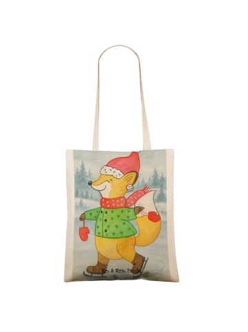 Mr. & Mrs. Panda Shopper Fuchs  Schlittschuhe Design ohne Spruch in Weiß