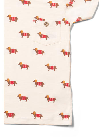 Little Green Radicals Kurzarm-T-Shirt in Creme