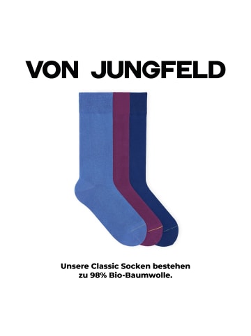 von Jungfeld Classic Socken-Set Signature Innenbund in Santorini