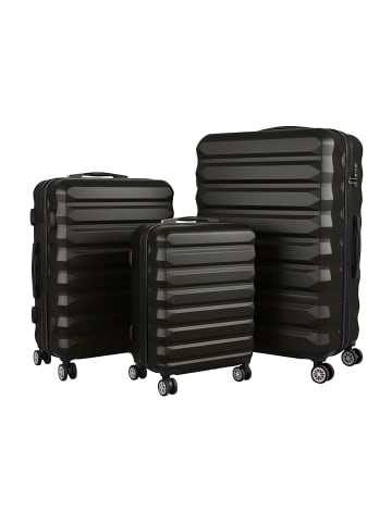 relaxdays 3-tlg. Kofferset in Schwarz