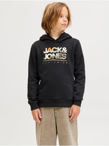 JACK & JONES Junior Kapuzenpullover in Black