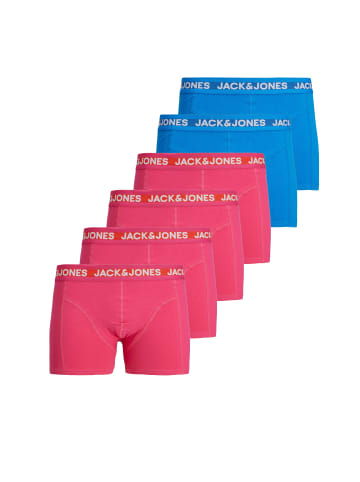 Jack & Jones 6-er Pack Boxershorts Unterhose SET Collor Design in Dunkelblau-Rot