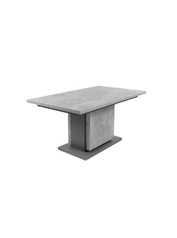 byLiving Tisch mit Auszug BRITTA in Beton-Optik - 160-215 x 90, H 75 cm