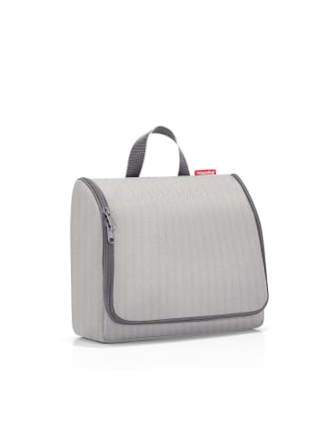 Reisenthel cosmetics toiletbag XL - Kulturbeutel 28 cm (smiley grey) in herringbone grey