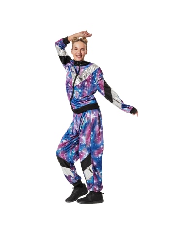 tectake Damenkostüm  80er 90er Jahre Disco Jogginganzug  Schillernder Disco-Style: Jacke