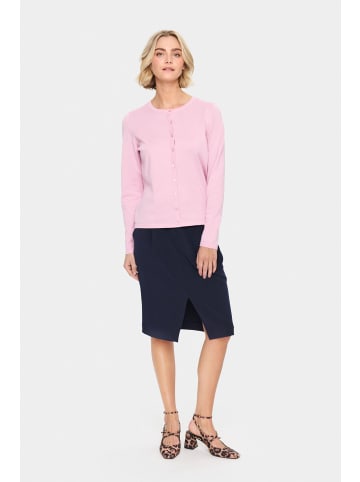 SAINT TROPEZ Strickjacke A8661, Classic fit in Pink Nectar