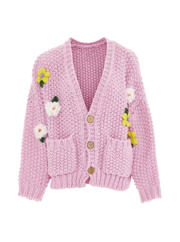 ebeeza Damen Strickjacke in Rosa