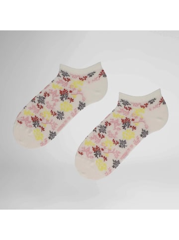 Hudson Sneakersocken Bud Blumenmuster in Fresh yellow