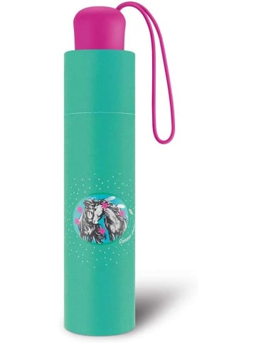 Scout Kinder-Taschenschirm Regenschirm mit reflektierenden Streifen Summer Green