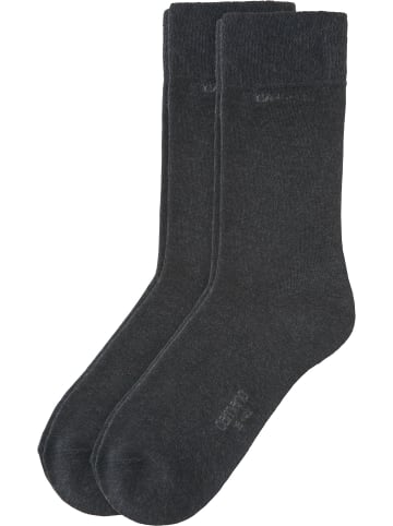 camano Unisex-Socken 2 Paar mit Softbund ca-soft in anthrazit