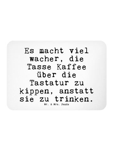 Mr. & Mrs. Panda Kühlschrankmagnet Es macht viel wacher,... mit ... in Weiß