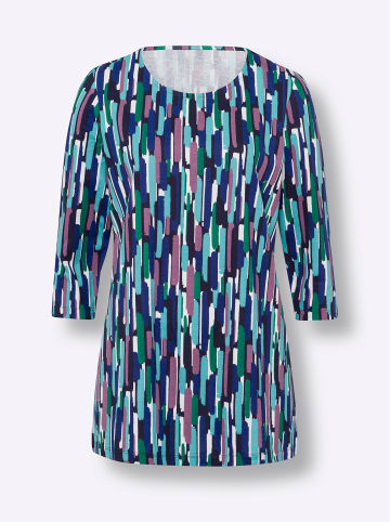 Sieh an! Longshirt in ozean-violett-bedruckt