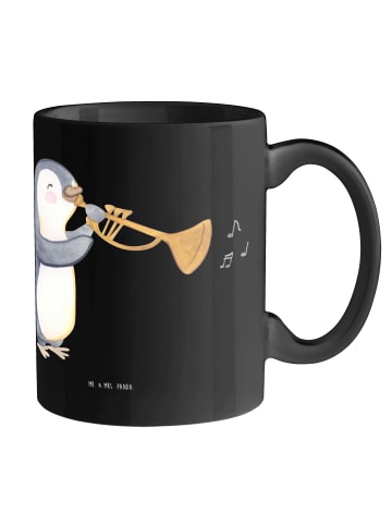 Mr. & Mrs. Panda Kaffeetasse Trompete Kunst mit Spruch in Schwarz