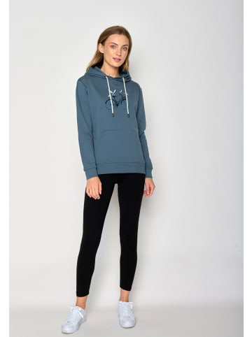GreenBomb Hoodie Bike Seagulls in Altes Blau