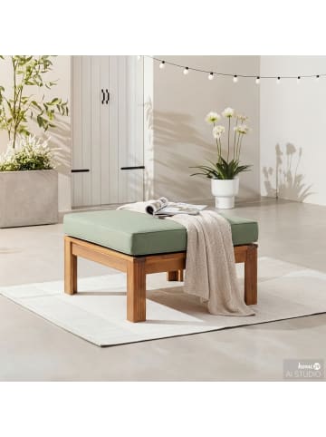 home24 Loungehocker LEXI in Helles Olivgrün