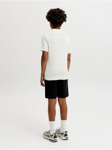 JACK & JONES Junior Gestricktes Polo in Cloud Dancer