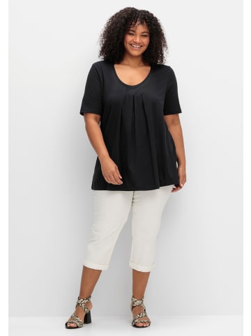 sheego T-Shirt in schwarz
