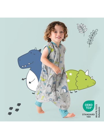 Schlummersack Schlafsack mit Füßen und umklappbaren Bündchen, 1.0 TOG in Anthrazit