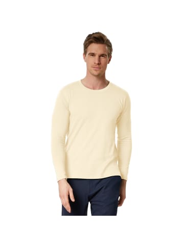 tectake Einfarbiges Langarm-Shirt für Männer, beige