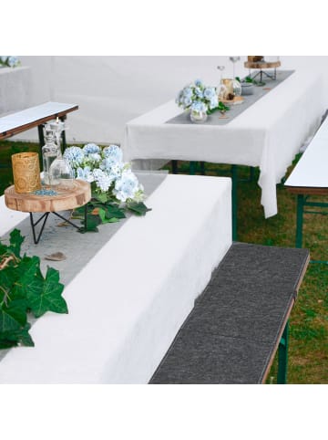 DuneDesign 2er Set Filz Bierbankauflage Helgoland in Anthrazit