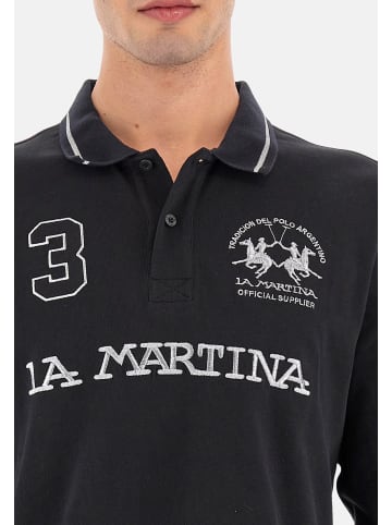 La Martina Poloshirt 'Urbe' in schwarz