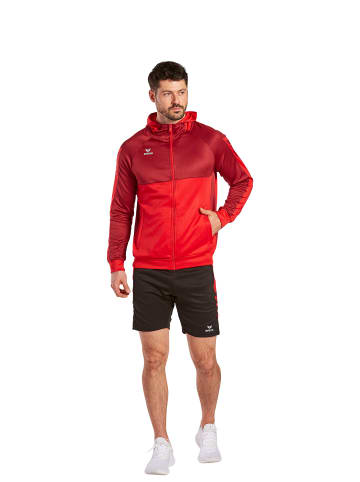 erima Herren Six Wings Trainingsjacke mit Kapuze in rot/bordeaux